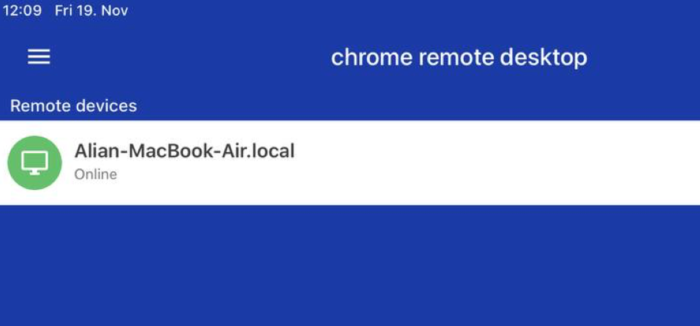 Chrome Remote Desktop on iPad