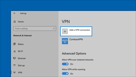 add vpn connection